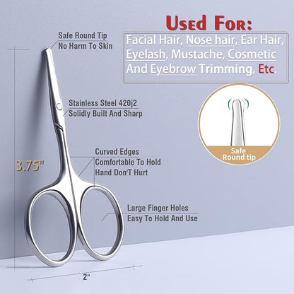 YOUYISI 3.75" Round Tip Safe Mini Pubic Hair Scissors - Image 2