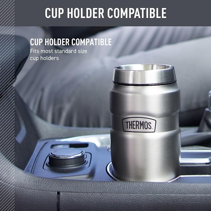 THERMOS Stainless King Vacuum-Insulated Stainless Steel Tumbler - 16oz, Midnight Blue - Insulated Coffee Tumbler for Hot & Cold Drinks - Leak-Proof & Sweat-Proof for Commuting & Traveling - Image 3