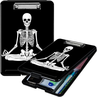 Sitting Skull A4 Clipboard by Unknown