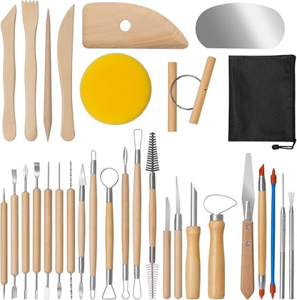 Amrules Clay Tools Kit, Practical Polymer Clay Sculpting Tools Kit, Air Dry by Amrules