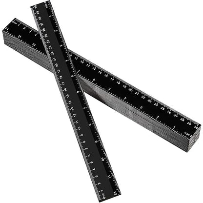 EBOOT Plastic Ruler 12 Inch Straight Flexible Ruler - Image 7