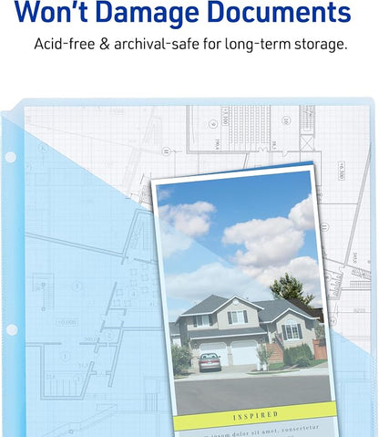 Avery Binder Pockets for 3 Ring Binders, for 8.5" x 11" Documents, Acid-Free - Image 3
