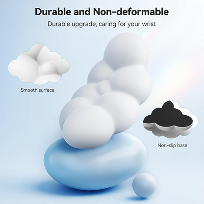 TECKNET Cloud Keyboard Wrist Rest Set, Cloud Wrist Rest - Image 4