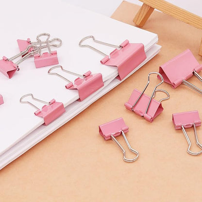 Pink Binder Clips Paper Clamps - Image 5