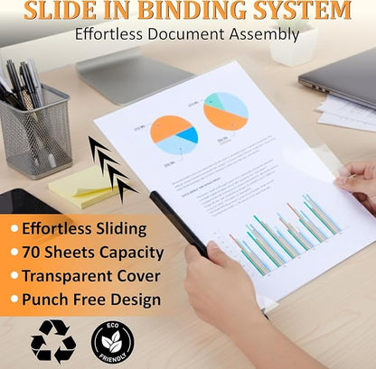 30 Pack Report Covers with Sliding Bar - Image 3