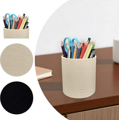Leather Pen Holder, Desktop Elegant Pen Holder - Image 7