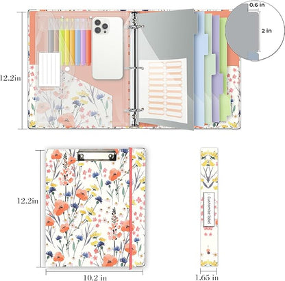 3 Ring 1 Inch Binder Organizer, KLLVE Three Ring Binders - Image 6