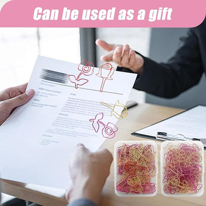 80 Pcs Cute Flower Paper Clips Set, Floral Paper Clips - Image 7