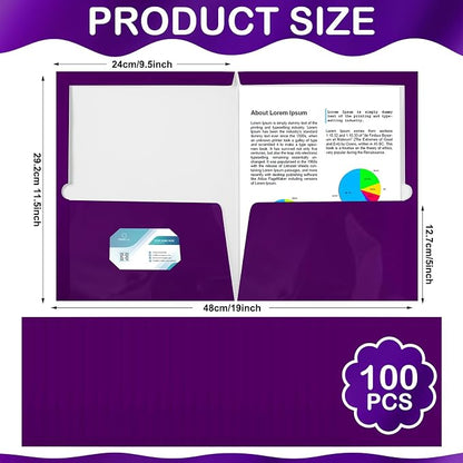 Yeaqee 100 Pack Folders Bulk - Image 2