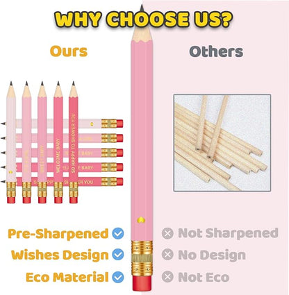 50Pcs - Baby Shower Sharpened Half Pencils - Image 2