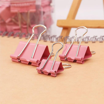 Pink Binder Clips Paper Clamps - Image 4