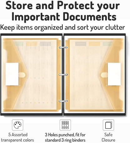 Forvencer Binder Pocket, 24 Pack Super Heavyweight Plastic Folders - Image 3
