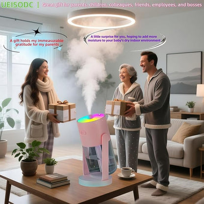 UEISODC Bedroom Humidifier, USB Mini Portable Humidifier with Ultrasonic Nano-Fine Mist, Auto Shut-Off, Rotatable Design, Quiet Operation, and Easy Refilling & Cleaning - Image 8