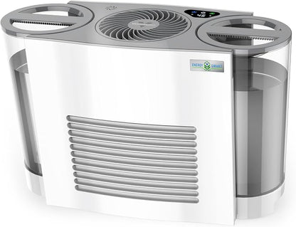 Vornado EVDC500 Energy Smart Evaporative Humidifier with 2 Gallon Dual Tank Capacity, LED Display, Automatic Shut-off, Electronic Humidistat, 4 Fan Speeds for Large Rooms up to 1000 sq ft by Vornado