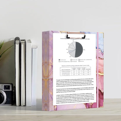 Ospelelf 3 Ring Binder 1.5 Inch, File Folder Labels, Paper Marble Binders - Image 7