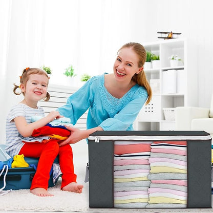 Budding Joy 90 L Large Storage Bags, 10 Pack Clothes Storage Bins Foldable - Image 7