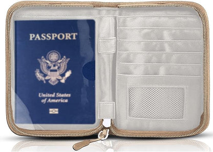 Passport Holder for Travel Essentials, RFID Blocking Protector Passport Wallets by Unknown