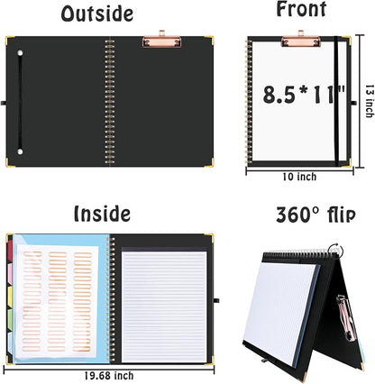 HAUTOCO Clipboard Folio with Refillable Lined Notepad - Image 2