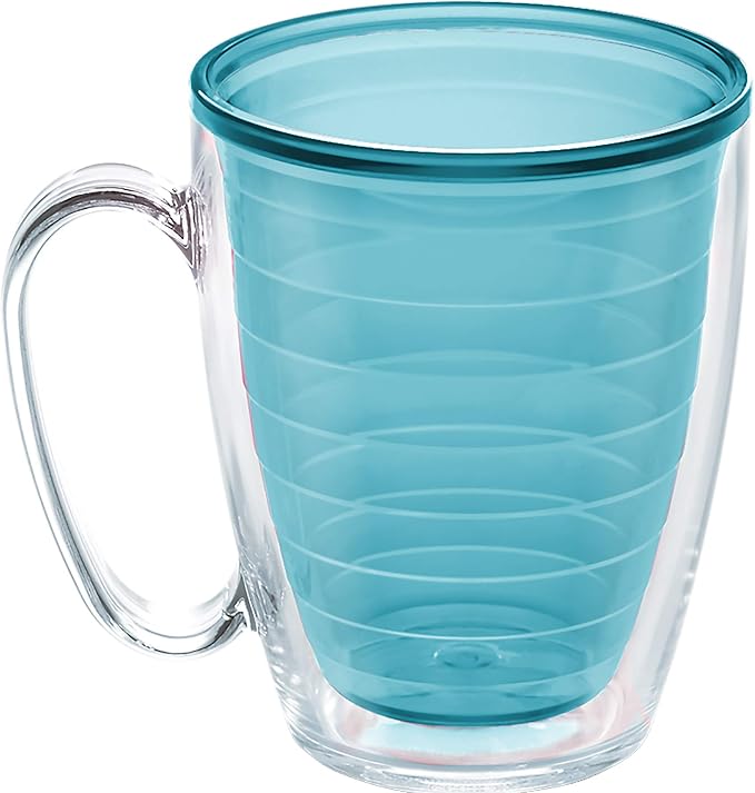 Tervis Clear & Colorful Tabletop - Bright Colors Mug Collection Made in USA Double Walled Insulated Tumbler Travel Cup Keeps Drinks Cold & Hot, 16oz Mug - 4pk, Assorted - Image 3