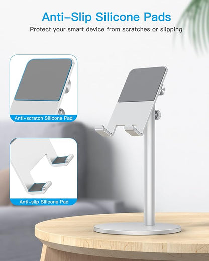 OMOTON CA04 Cell Phone Stand for Desk, Height & Angle Adjustable Aluminum - Image 7