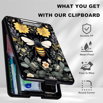 Clipboard with Storage, Plastic Storage Clipboard with Low Profile Clip - Image 6
