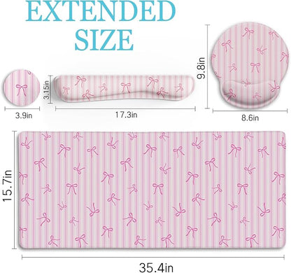 LIMKRIAN Pink Striped Mouse Pad - Image 6