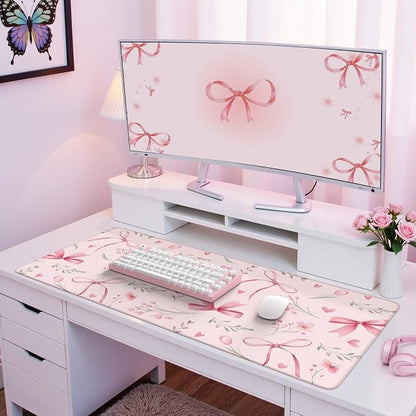 iCasso Pink Desk Mat, Cute Desk Pad - Image 7