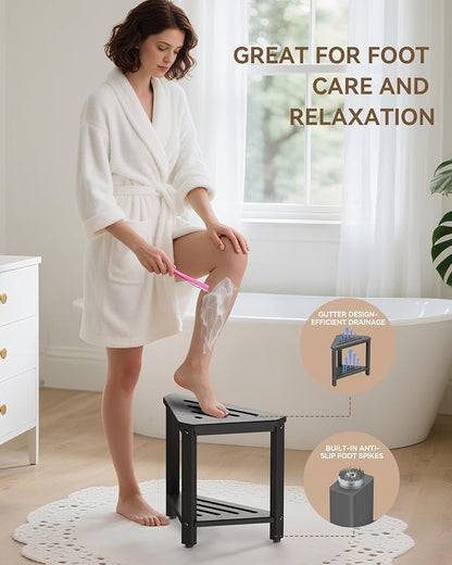 Shower Foot Rest 15in, HDPE Waterproof Shower Stool - Image 3