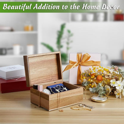 DRASTAR Keepsake Box, Acacia Wood Memory Box - Image 6