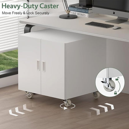 Metal Printer Stand, Rolling Table - Image 4