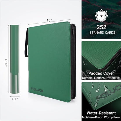 Foluck 9 Pocket Top Loader Binder, Holds 252 Toploaders, Side-Loading Trading - Image 2