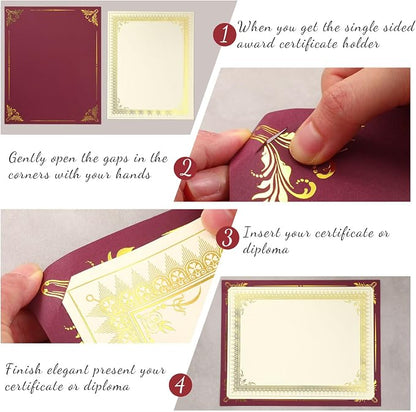 Fainne 100 Sets Certificate Paper Kit Single Sided Awards Holder - Image 4