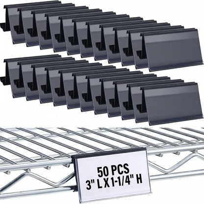 Kathfly 50 Pcs Wire Shelf Label Holders Compatible by Kathfly