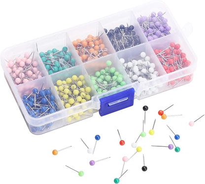 Push Pins Map Tacks 1000-Pack Assorted Color Round Head Push Pins - Image 7