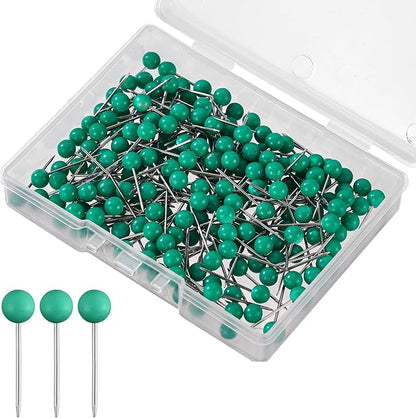 XIHIRCD 200pcs Map Push Pins, Map Tacks Round Head Pins Small Thumb Tacks by XIHIRCD