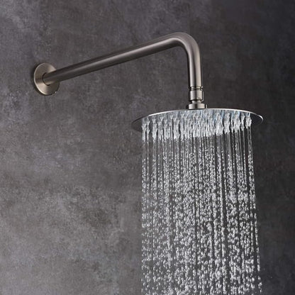 Tub and Shower Faucet Set 3 Handle with Valve Brushed Nickel High Flow Waterfall Tub Spout and Rain Shower Head SUMERAIN - Image 5