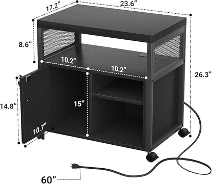 Unikito Lateral File Cabinet, Locking Office Printer Stand - Image 3