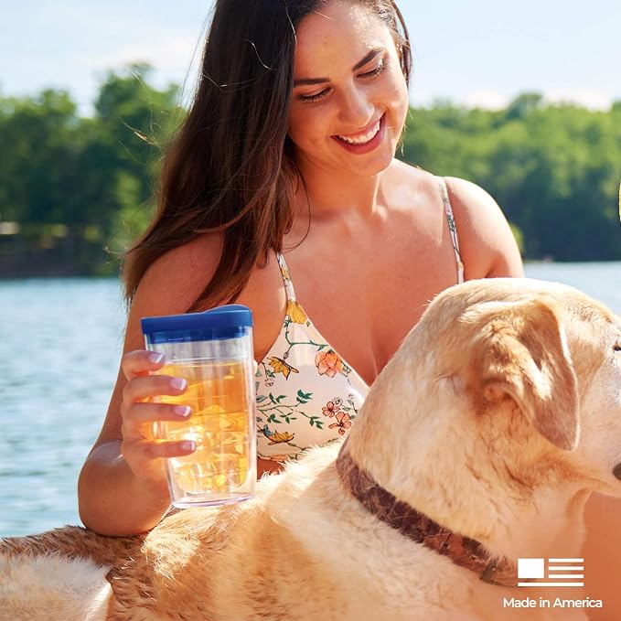 Tervis Clear & Colorful Tabletop Made in USA Double Walled Insulated Tumbler Travel Cup Keeps Drinks Cold & Hot, 16oz, Red - Image 13
