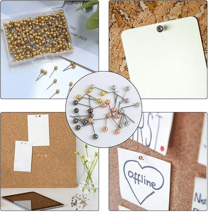 200 Pieces Map Push Pins, Small Round Head Marking Pins, Round Head Push Pin - Image 2