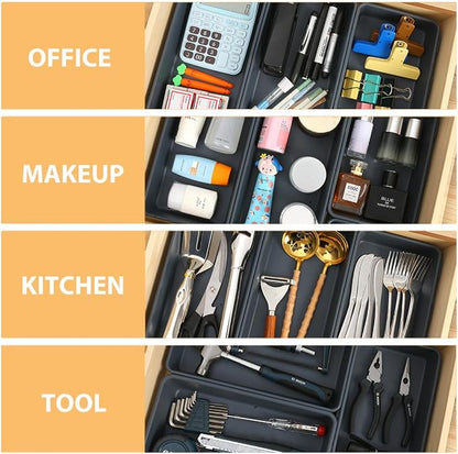 3PCS Large Plastic Drawer Organizer, Large-size Storage Bins, Organization and - Image 3