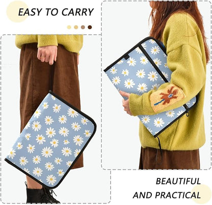 Blue Daisies Accordion File Organizer Expanding Document Folder - Image 4