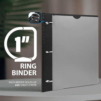 WOT I 12-Pack Telescoping 3 Ring Binder 1 Inch, Expandable Flexible Binder - Image 5