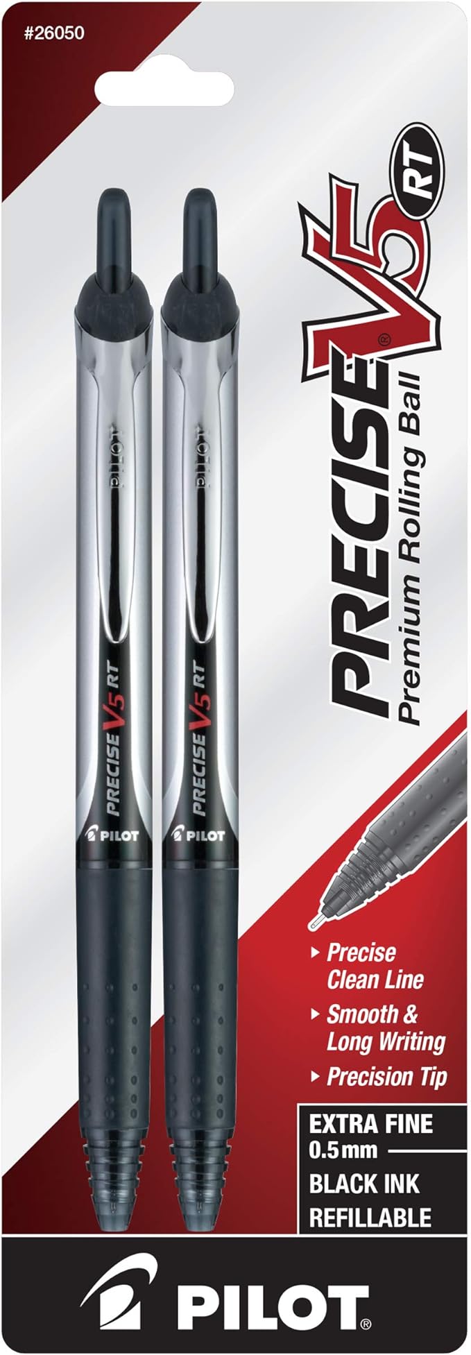 Pilot Precise V5 RT Refillable & Retractable Rollerball Pens, Extra Fine Point by PilotCorporationofAmerica