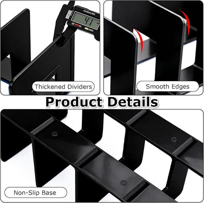 SAYEEC Acrylic File Holder, Sturdy Desktop File Folder Organizer Rack - Image 3