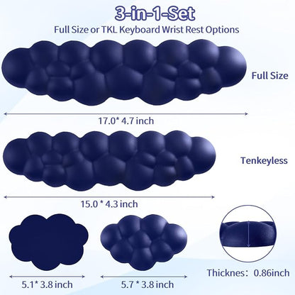 Sushret Cloud Wrist Rest Keyboard, Cloud Keyboard Wrist Pad Set - Image 7
