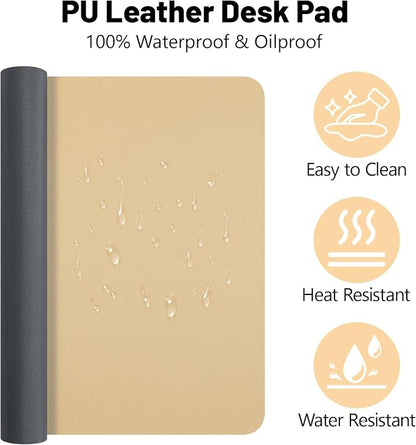 Non-Slip Desk Pad Mat, Leather Desk Mat - Image 2