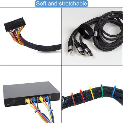10ft PET Expandable Wire Loom 1 Inch, PET Braided Wire Sleeving Cable - Image 6
