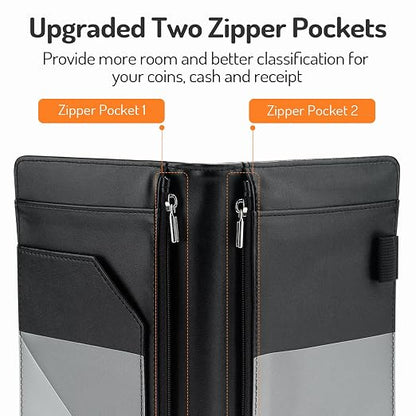 Forvencer Server Book, 2 Zipper Pocket, Server Books - Image 2