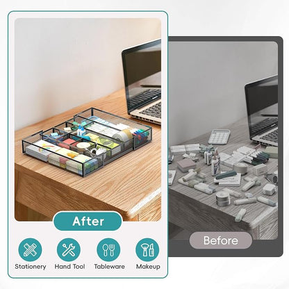 2 Pack Expandable Desk Drawer Organizer Tray - Image 5