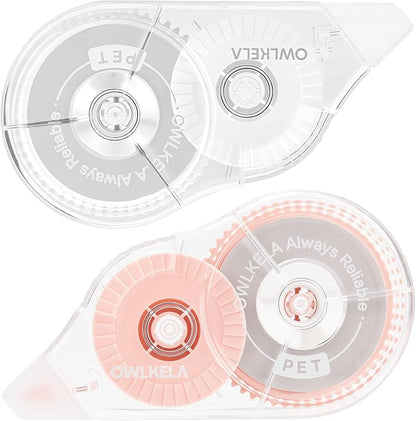 OWLKELA 2 Pack Plus Correction Tape, Tear-Resistant White Correction Tape by OWLKELA